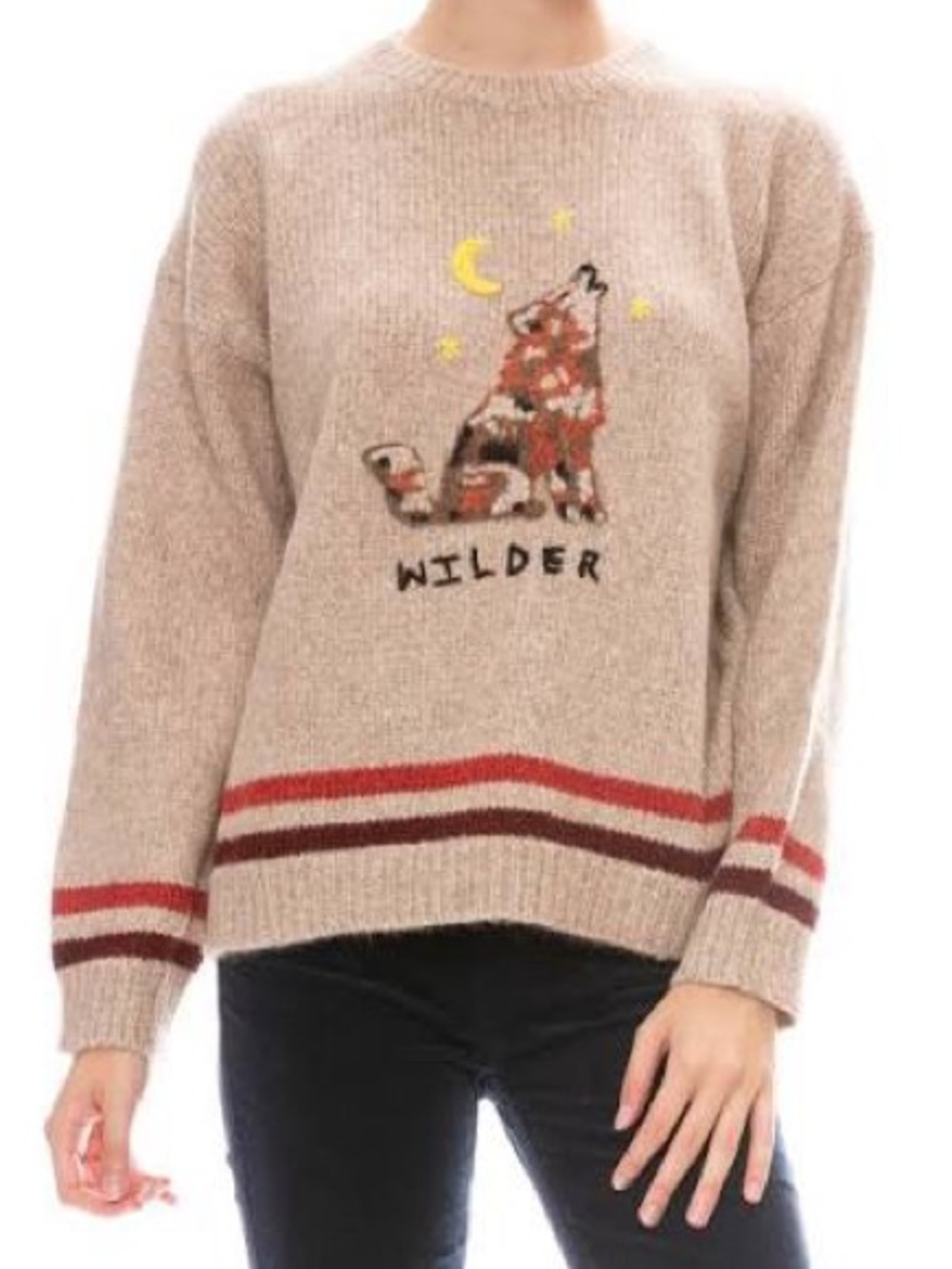 MOTHER Howlin’ Wilder Wolf Sweater